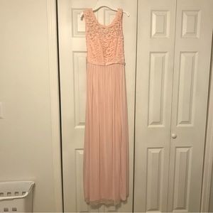 Bridesmaid formal dress, sleeveless and long
